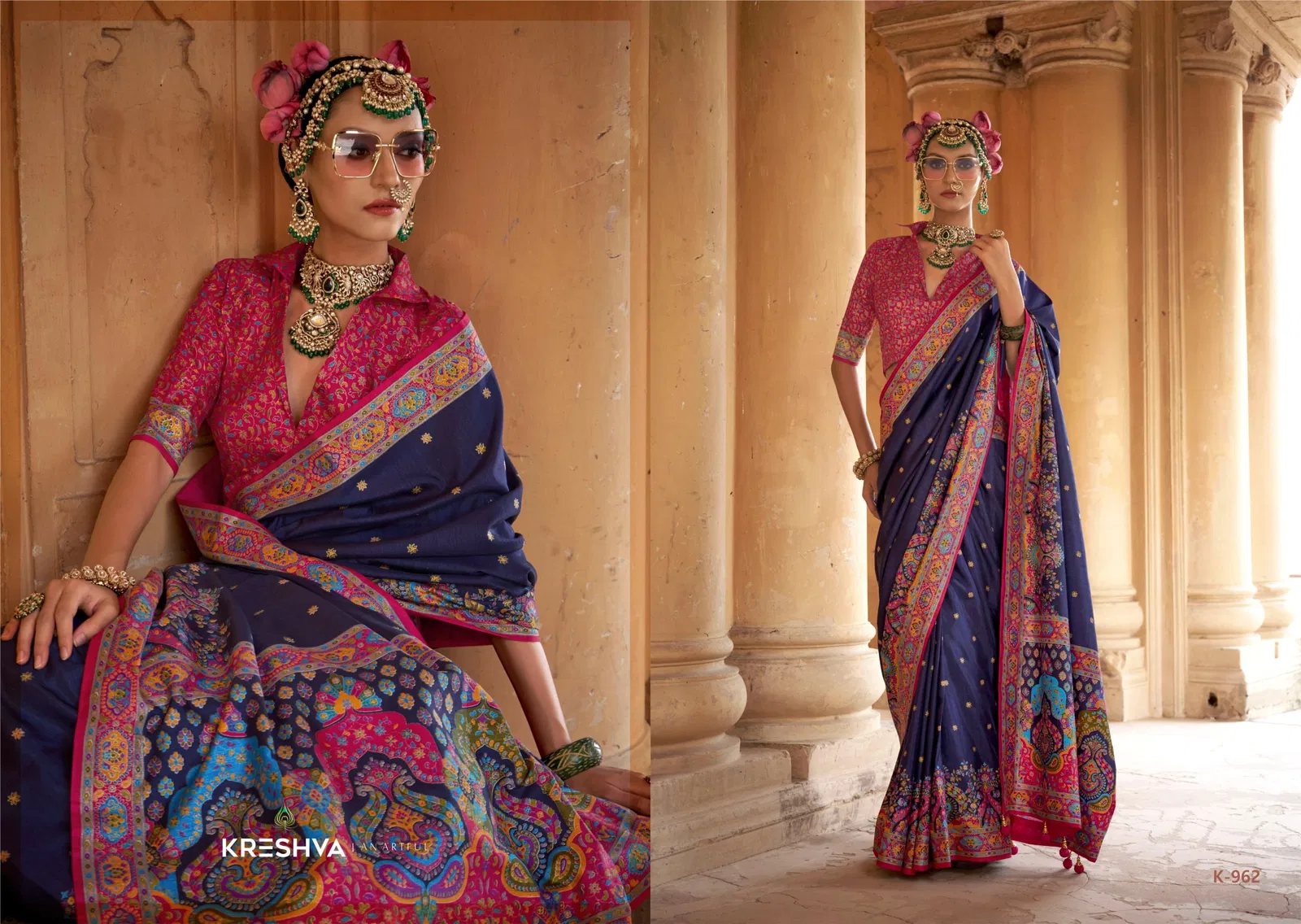 Sugandha By Kreshva P V Silk Wedding Wear Saree Suppliers In India